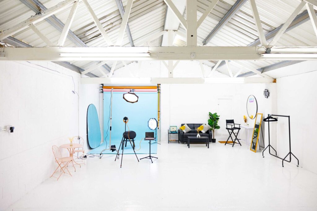 Large white photography studio at AOU Studio Mapperley, Nottingham